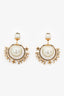 Christian Dior Gold Toned Logo Stud Earrings