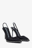 Alexander Wang Black Satin Studded Slingback Heels Size 41