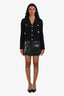 Frame Black Recycled Leather Mini Skirt Size 27