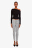 Isabel Marant Silver Micro Sequin High Waisted Pants Size 40