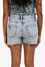 Frame Light Wash Le Simone Denim Raw Hem Shorts Size 24
