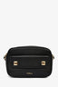 Furla Black Grained Leather Stud Camera Crossbody Bag