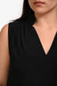 Frame Black Silk V-Neck Sleeveless Top Size M
