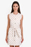 Hermès White/Brown Denim 'Anchor Chain' Print Sleeveless Mini Dress Size 36