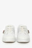 Roger Vivier White/Red Patent Leather Heart Buckle Sneakers Size 38