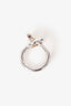 Hermès Sterling Silver Medium Bague Echappée Ring Size 52