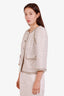 Pre-loved Chanel™ White Multicolour Cotton Blazer Jacket Size 42
