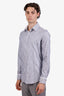 Pal Zileri Blue Patterned Cotton Button-Up Shirt Size 41 Mens