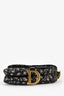 Christian Dior 2019 Navy Blue Oblique Mini Saddle Bag