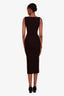 Alex Perry Black Sweetheart Neck Midi Dress Estimated Size 4