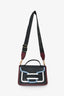 Pierre Hardy Black/Burgundy Multicolour Leather Alpha Maxi Top Handle Bag with Crossbody Strap