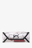 Valentino Garavani Black/Clear Leather and PVC 'Grande Plage' VLTN Logo Print Tote with Red Pouch