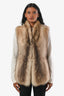Cassin Brown Muskrat Fur Vest