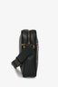 Gucci Black Leather Web Logo Print Messenger Bag