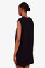 Gucci Black Sleeveless Embroidered Detail Mini Dress Size 42