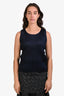 Pleats Please Issey Miyake Navy Sleeveless Top Size 5