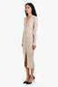 Staud Beige Ribbed 'Shoko' Sweater Dress Size S