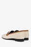 Hermès Beige Canvas Tan Leather H Loafers Size 40