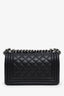Pre-loved Chanel™ Small Black Quilted Lambskin Leather Boy Bag