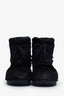 Balenciaga Black Faux Mink Fur Alaska Low Winter Boots Size 37-38