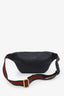 Gucci Black Grained Leather Small Web Belt Bag