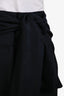 Victoria Beckham Navy Wool Sash Tie Wide Leg Trouser Size 4