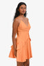 Sandro Orange Viscose Giselle Ruffle Trim Mini Dress Size 36