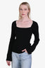 Frame Black Ribbed Bell Sleeve Sweater Size S