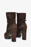 Prada Brown Suede Ankle Boot Size 39