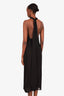 Danielle Guizio Black Halter Neck Midi Dress Est. Size S