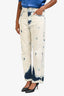 Christian Dior Tie Dye Frayed Edge Jeans Size 34