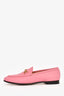 Gucci Pink Leather Horsebit Jordaan Loafers Size 39