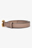 Gucci Taupe Leather Thin GG Marmont Belt Size 80/32