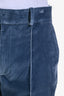Frame Blue Velvet Slim Stacked Trousers Size 8