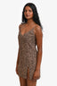 Reformation Cheetah Print Side Slit Mini Dress Size XS