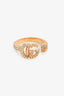 Gucci Gold Tone Crystal GG Key Ring Size S