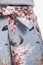 Zimmermann Blue Leaf Print Linen Belted Mini Skirt Size 0