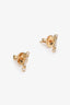 Tiffany & Co. 18K Yellow Gold Fleur de Lis Diamond Bar Earrings