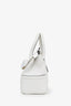 Versace White Leather Palazzo Empire Medusa Top Handle Purse with Strap