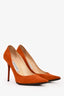 Jimmy Choo Burnt Orange Suede Heels Size 38