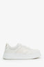 Gucci White Leather GG Supreme Tennis Sneakers Size 37.5