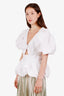 Rotate White Puff Sleeve Top Size 38