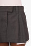 Miu Miu Grey Wool Mini Skirt Size 36