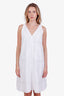 Theory White Cotton Midi Dress Size 10