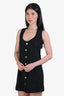 Frame Black Denim Buttoned Mini Dress Size 4