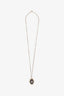 Pre-loved Chanel™ 2013 Gold-Plated Metal Black Resin CC Pendant Necklace