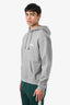 Jacquemus Grey Cotton 'Le Sweatshirt' Logo Hoodie Size M Mens