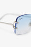 Cartier Blue Rectangle Signature C Sunglasses