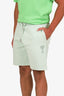 Ami Green Heart Embroidery Drawstring Track Shorts Size M Mens