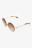 Chloe Brown Wavy Round 142S Sunglasses